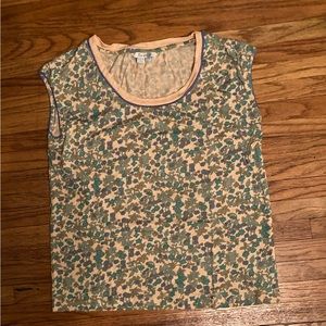 Boden Floral Sleeveless Top size 4,‎ peach, green and purple